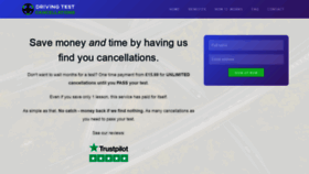 What Drivingtestcancellations.co.uk website looked like in 2020 (3 years ago)