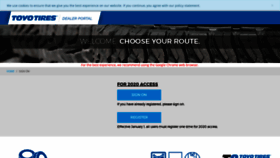 What Dealerportal.toyotires.com website looked like in 2020 (3 years ago)