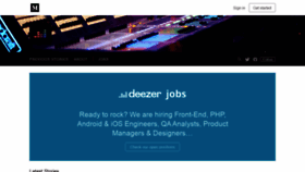 What Deezer.io website looked like in 2020 (3 years ago)