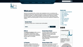 What Dns.lu website looked like in 2020 (3 years ago)