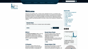 What Dns.lu website looked like in 2020 (4 years ago)