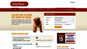 What Dogshow.ca website looked like in 2020 (3 years ago)