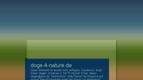 What Dogs-4-nature.de website looked like in 2020 (3 years ago)