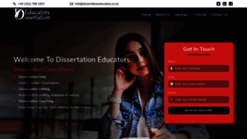 What Dissertationeducators.co.uk website looked like in 2020 (4 years ago)