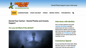 What Dentalfearcentral.org website looked like in 2020 (3 years ago)