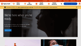 What Dignityhealth.com website looked like in 2020 (3 years ago)