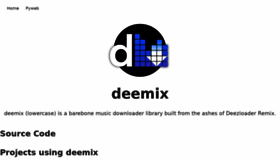What Deemix.app website looked like in 2020 (3 years ago)
