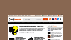 What Digimanie.cz website looked like in 2020 (3 years ago)