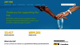 What Dryfeb.ca website looked like in 2020 (3 years ago)
