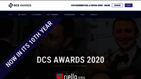 What Dcsawards.com website looked like in 2020 (3 years ago)