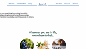 What Dovecremation.com website looked like in 2020 (3 years ago)