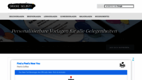 What Druckeselbst.de website looked like in 2020 (3 years ago)