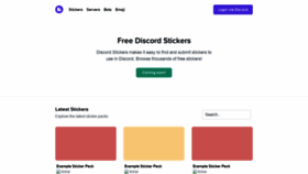 What Discordstickers.com website looked like in 2020 (3 years ago)