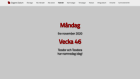 What Dagensdatum.se website looked like in 2020 (3 years ago)
