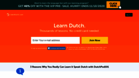 What Dutchpod101.com website looked like in 2020 (3 years ago)