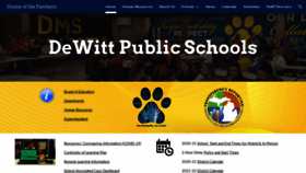 What Dewittschools.net website looked like in 2020 (3 years ago)