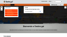 What Destino.gal website looked like in 2020 (3 years ago)
