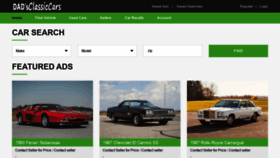 What Dadsclassiccars.com website looked like in 2020 (3 years ago)
