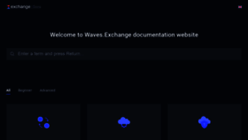 What Docs.waves.exchange website looked like in 2020 (3 years ago)