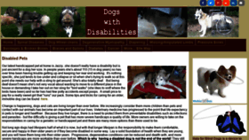 What Dogswithdisabilities.com website looked like in 2020 (3 years ago)