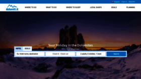 What Dolomiti.it website looked like in 2020 (3 years ago)