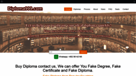 What Diploma999.com website looked like in 2020 (3 years ago)