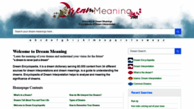 What Dreammeaning.net website looked like in 2020 (3 years ago)