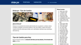 What Dolar.pe website looked like in 2020 (3 years ago)