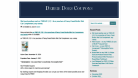 What Debbiedoescoupons.com website looked like in 2020 (3 years ago)