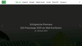 What Dgi-info.de website looked like in 2020 (3 years ago)