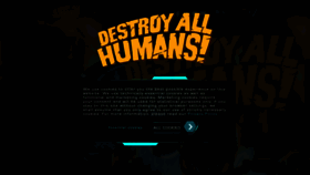 What Destroyallhumansgame.com website looked like in 2020 (3 years ago)