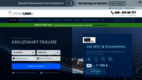 What Dreamlines.de website looked like in 2020 (3 years ago)