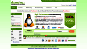 What Domainz.in website looked like in 2020 (3 years ago)