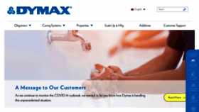 What Dymax-oc.com website looked like in 2020 (3 years ago)