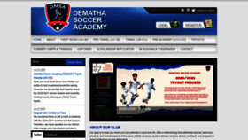 What Demathasocceracademy.org website looked like in 2020 (3 years ago)