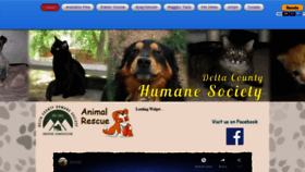 What Deltacountyhumanesociety.org website looked like in 2020 (3 years ago)