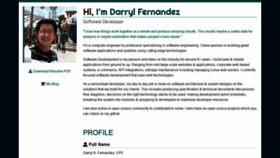 What Darrylfernandez.com website looked like in 2020 (3 years ago)