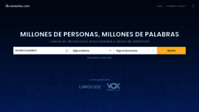 What Diccionarios.com website looked like in 2020 (3 years ago)