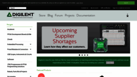 What Digilent.com website looked like in 2020 (3 years ago)