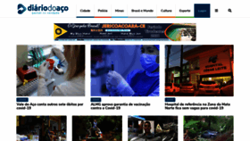 What Diariodoaco.com.br website looked like in 2020 (3 years ago)