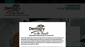 What Dentistryinthebeach.com website looked like in 2020 (3 years ago)