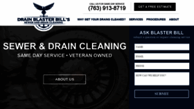 What Drainblasterbill.com website looked like in 2020 (3 years ago)