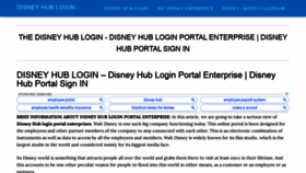 What Disneyhubportal.com website looked like in 2020 (3 years ago)