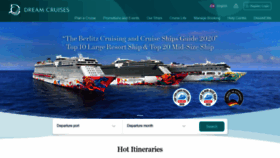 What Dreamcruiseline.com website looked like in 2020 (3 years ago)