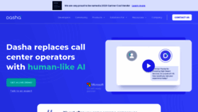 What Dasha.ai website looked like in 2020 (5 years ago)