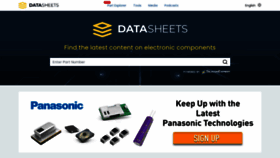 What Datasheets.com website looked like in 2020 (3 years ago)