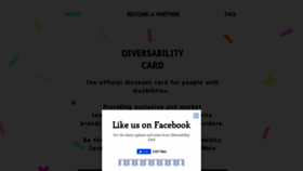 What Diversabilitycard.co.uk website looked like in 2020 (3 years ago)