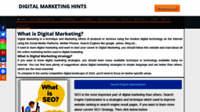 What Digitalmarketinghints.com website looked like in 2021 (3 years ago)