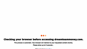 What Dreamteammoney.com website looked like in 2021 (3 years ago)