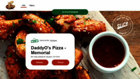 What Daddyospizzamenu.com website looked like in 2021 (3 years ago)